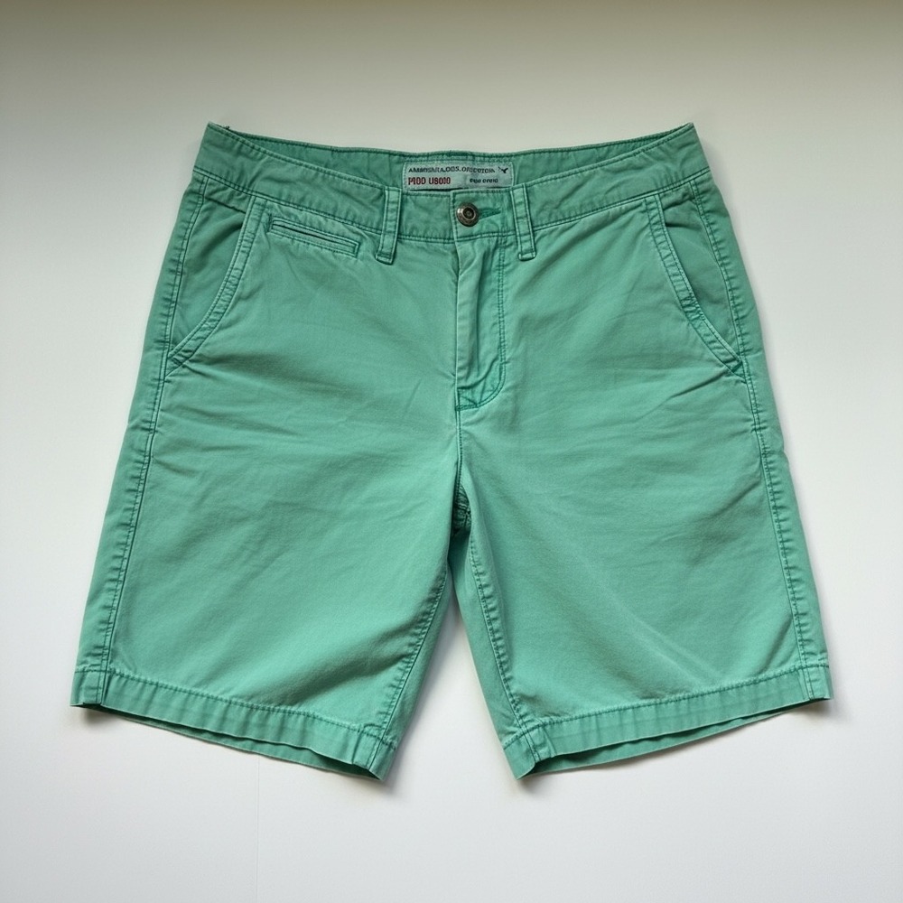 American Eagle Outfitters Men Prep Length Chino Shorts Mint Green Size 33 34 Y2K